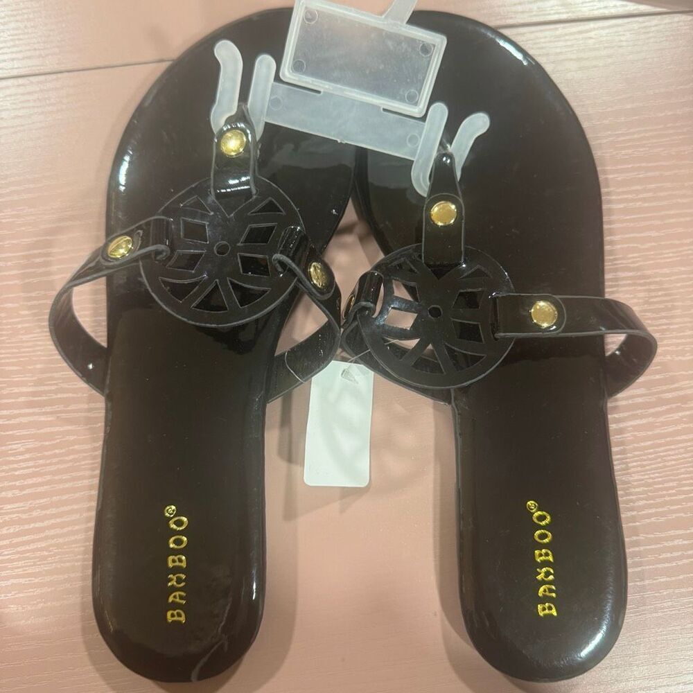 Bamboo Black Sandals